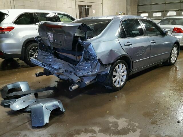 1HGCM66537A035287 - 2007 HONDA ACCORD BLUE photo 4