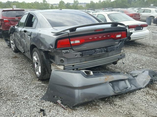 2B3CL5CT0BH557448 - 2011 DODGE CHARGER R/ CHARCOAL photo 3