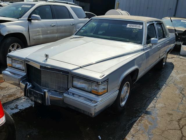 1G6DW5478MR712605 - 1991 CADILLAC BROUGHAM SILVER photo 2