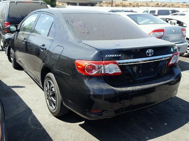 2T1BU4EE9BC632867 - 2011 TOYOTA COROLLA BLACK photo 3