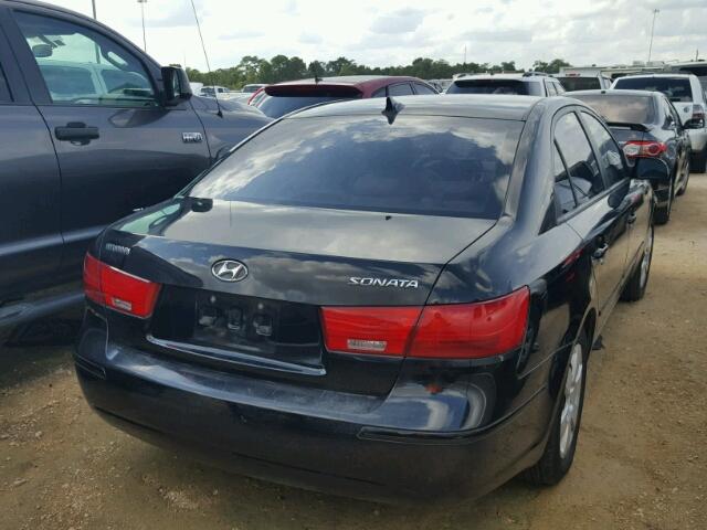 5NPET46C29H498028 - 2009 HYUNDAI SONATA GLS BLACK photo 4