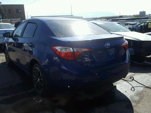 5YFBURHE6FP220520 - 2015 TOYOTA COROLLA L BLUE photo 3