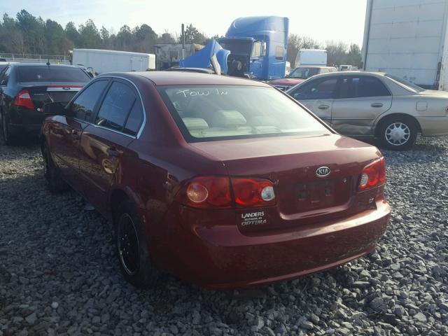 KNAGE123465055301 - 2006 KIA OPTIMA LX RED photo 3