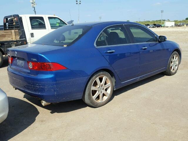 JH4CL96824C043389 - 2004 ACURA TSX BLUE photo 4