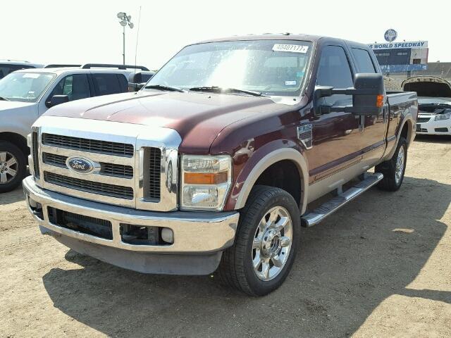 1FTSW21R89EA22960 - 2009 FORD F250 MAROON photo 2