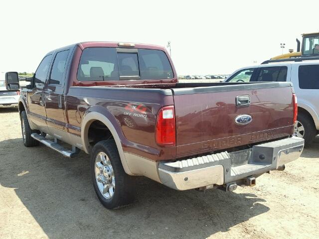 1FTSW21R89EA22960 - 2009 FORD F250 MAROON photo 3