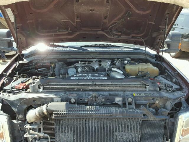 1FTSW21R89EA22960 - 2009 FORD F250 MAROON photo 7