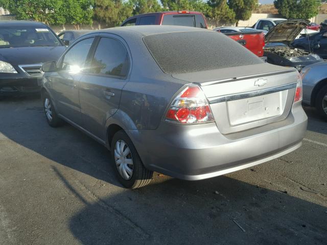 KL1TD5DE0AB048776 - 2010 CHEVROLET AVEO LS GRAY photo 3