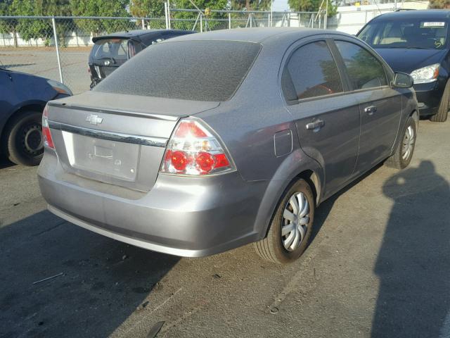 KL1TD5DE0AB048776 - 2010 CHEVROLET AVEO LS GRAY photo 4