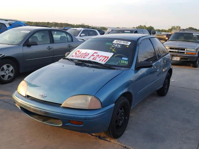 2C1MR2291V6759329 - 1997 GEO METRO LSI BLUE photo 2