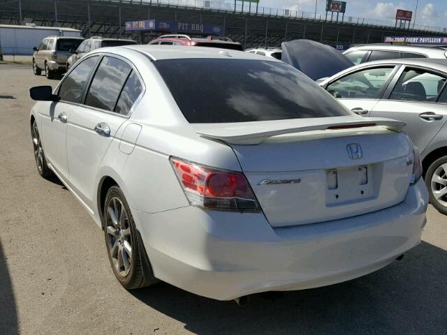 1HGCP36848A050866 - 2008 HONDA ACCORD EXL WHITE photo 3