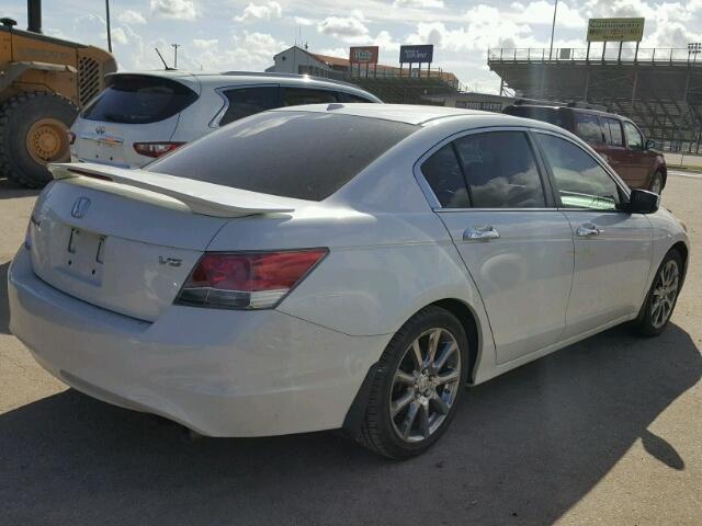 1HGCP36848A050866 - 2008 HONDA ACCORD EXL WHITE photo 4