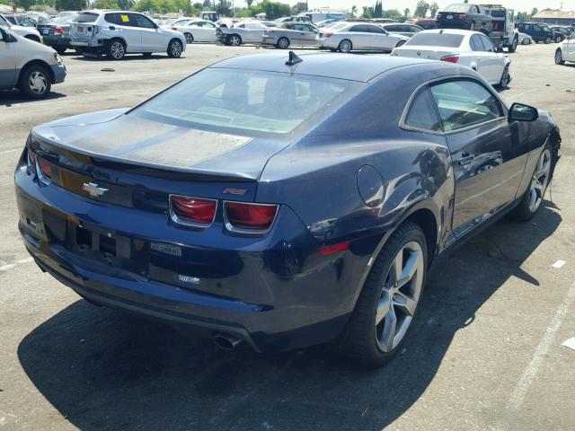 2G1FC1ED0B9102970 - 2011 CHEVROLET CAMARO LT BLUE photo 4