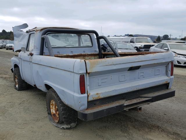 F10JR422050 - 1963 FORD F-100 GRAY photo 3