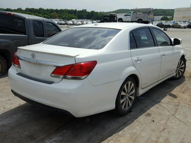 4T1BK3DB4BU426913 - 2011 TOYOTA AVALON BAS WHITE photo 4