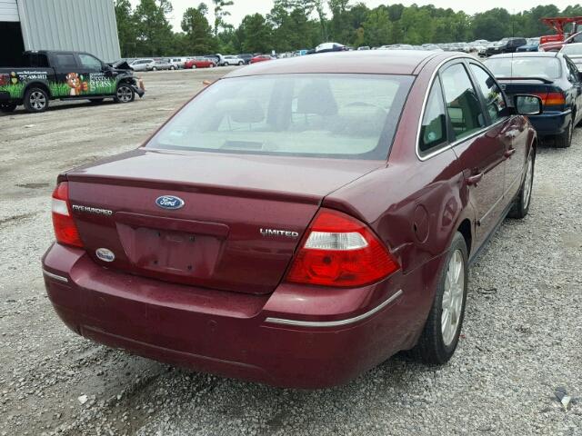 1FAFP25185G126890 - 2005 FORD FIVE HUNDR RED photo 4