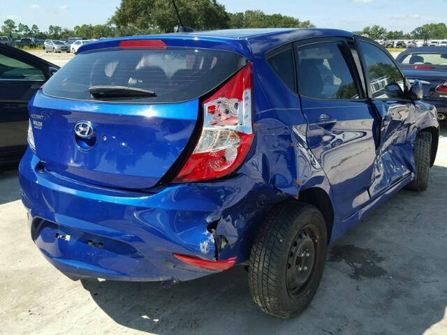 KMHCT5AE2CU033912 - 2012 HYUNDAI ACCENT BLUE photo 4