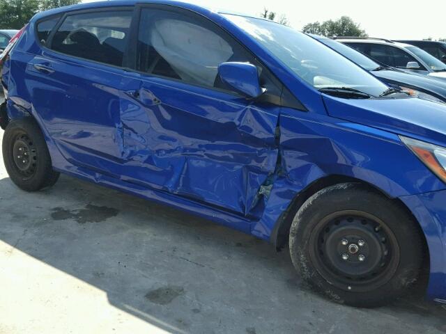 KMHCT5AE2CU033912 - 2012 HYUNDAI ACCENT BLUE photo 9