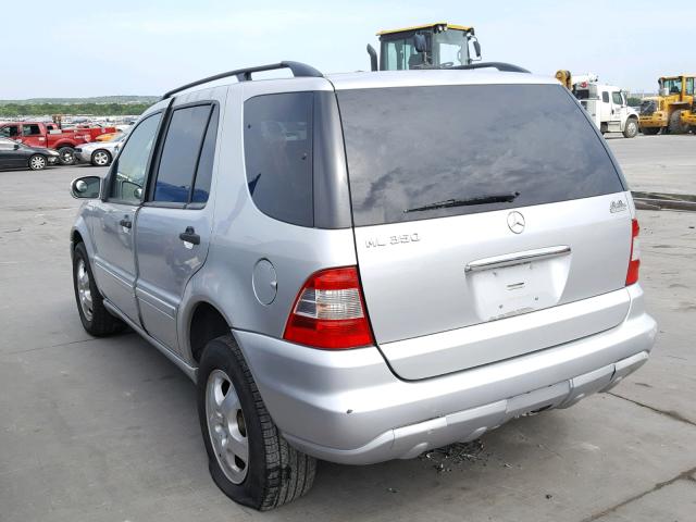 4JGAB57E33A424053 - 2003 MERCEDES-BENZ ML 350 SILVER photo 3