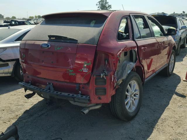 2FMDK48CX7BA97150 - 2007 FORD EDGE SEL RED photo 4