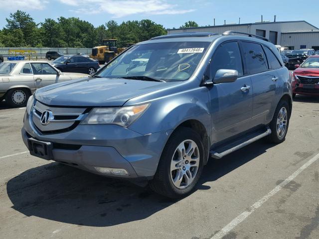 2HNYD283X7H526556 - 2007 ACURA MDX TECHNO BLUE photo 2
