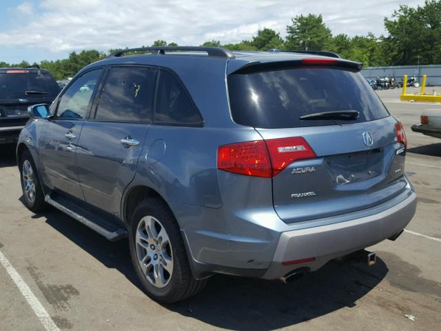 2HNYD283X7H526556 - 2007 ACURA MDX TECHNO BLUE photo 3