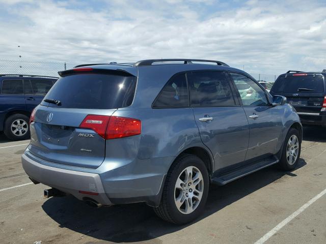 2HNYD283X7H526556 - 2007 ACURA MDX TECHNO BLUE photo 4
