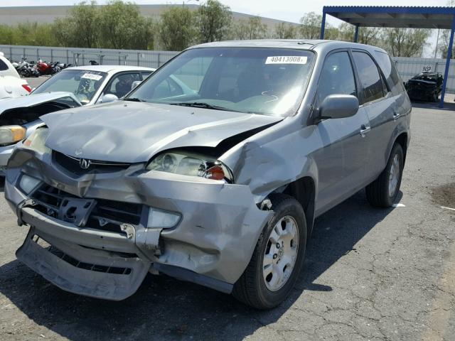 2HNYD18241H544074 - 2001 ACURA MDX GRAY photo 2