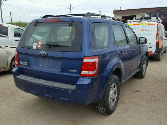 1FMCU92Z78KC16991 - 2008 FORD ESCAPE BLUE photo 4