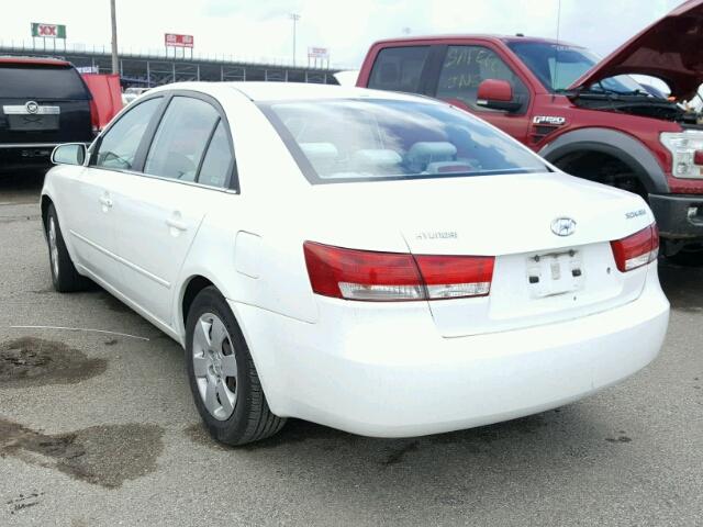 5NPET46C18H388652 - 2008 HYUNDAI SONATA GLS WHITE photo 3