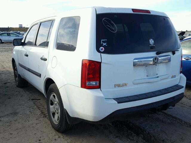 5FNYF3H21FB020082 - 2015 HONDA PILOT WHITE photo 3