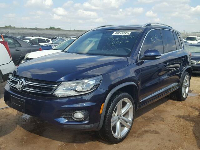 WVGAV7AXXFW114633 - 2015 VOLKSWAGEN TIGUAN S BLUE photo 2