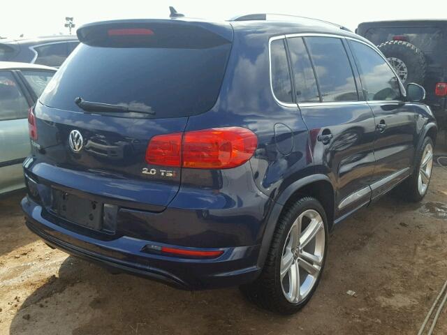 WVGAV7AXXFW114633 - 2015 VOLKSWAGEN TIGUAN S BLUE photo 4