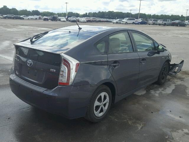 JTDKN3DU9C1535254 - 2012 TOYOTA PRIUS GRAY photo 4