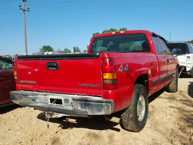 2GCEK19T121227983 - 2002 CHEVROLET SILVERADO RED photo 4