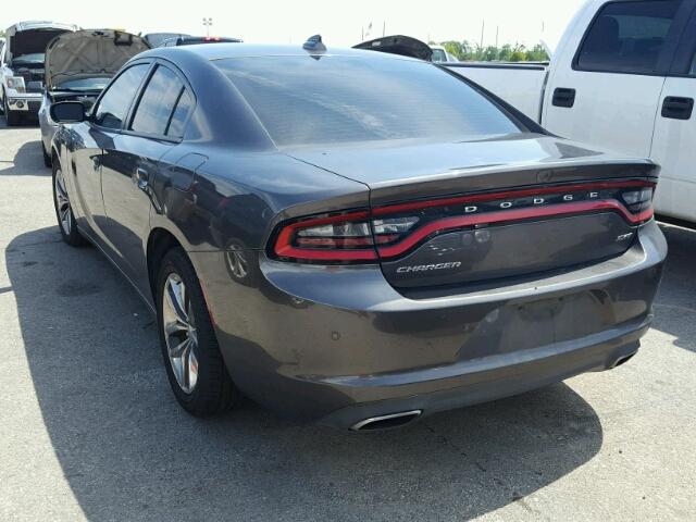 2C3CDXHG4FH836835 - 2015 DODGE CHARGER SX CHARCOAL photo 3