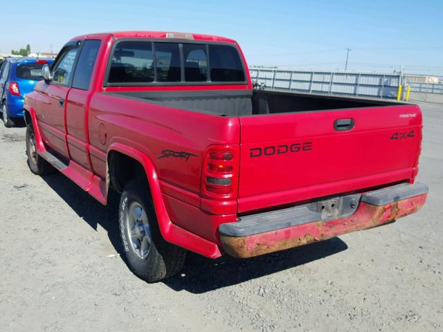 3B7HF13Z0VG747778 - 1997 DODGE RAM 1500 RED photo 3