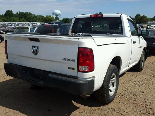 3C6JD7AP3CG210841 - 2012 DODGE RAM 1500 S WHITE photo 4