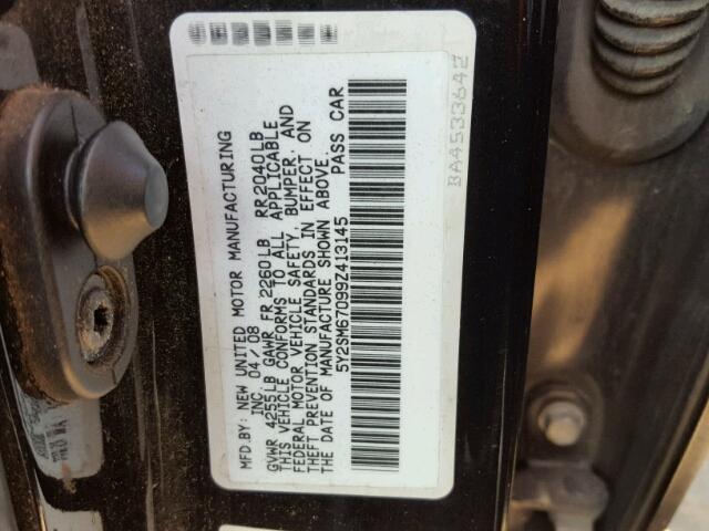 5Y2SM67099Z413145 - 2009 PONTIAC VIBE BLACK photo 10