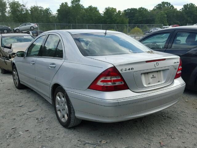 WDBRF81J95F676767 - 2005 MERCEDES-BENZ C 240 4MAT SILVER photo 3