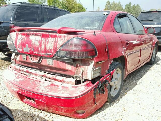 1G2NW52E0XM782494 - 1999 PONTIAC GRAND AM G RED photo 4