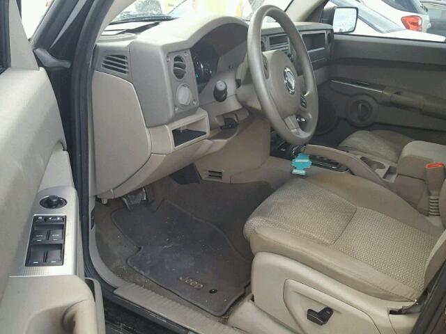 1J8HH48K37C666666 - 2007 JEEP COMMANDER BLACK photo 9