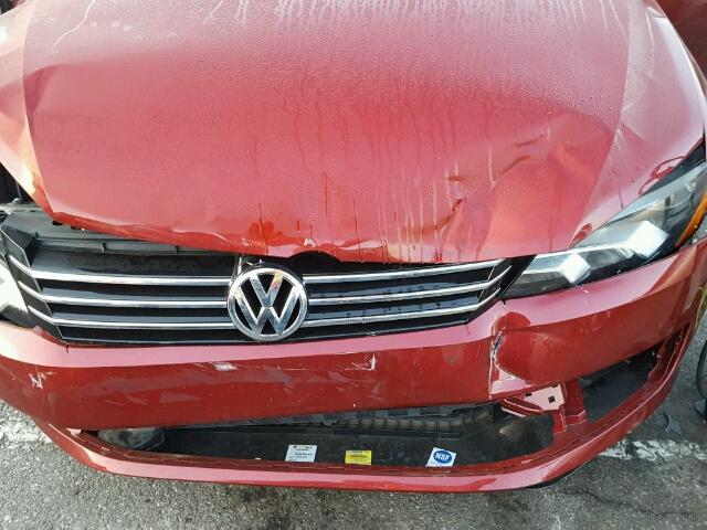 1VWAT7A34FC029857 - 2015 VOLKSWAGEN PASSAT S RED photo 9