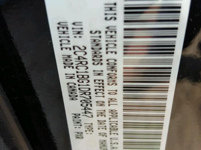 2C4RC1BG1DR705447 - 2013 CHRYSLER TOWN & COU BLACK photo 10