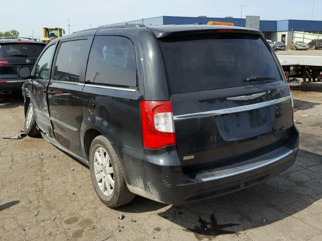 2C4RC1BG1DR705447 - 2013 CHRYSLER TOWN & COU BLACK photo 3