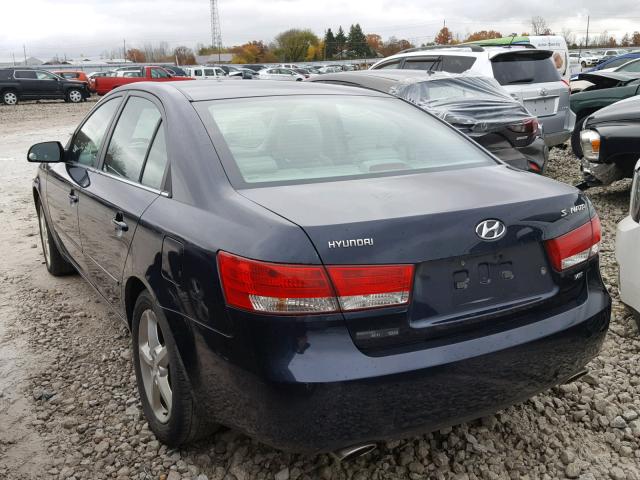 5NPET46F06H038663 - 2006 HYUNDAI SONATA GL BLUE photo 3