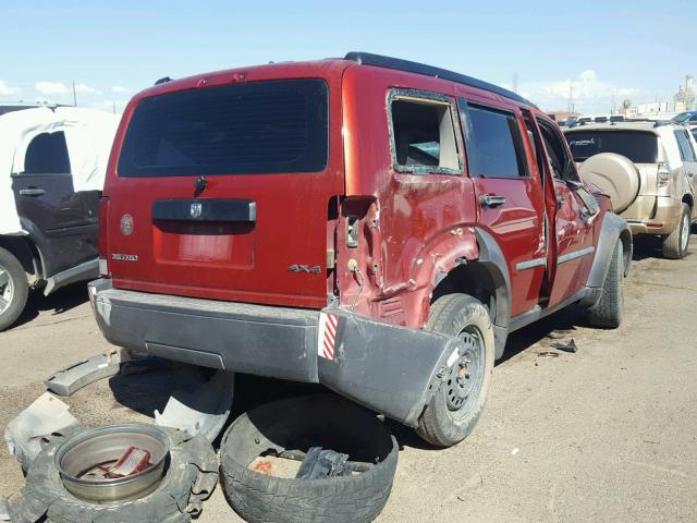 1D8GU28K48W257497 - 2008 DODGE NITRO SXT RED photo 4