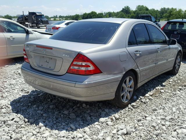 WDBRF92H27F924605 - 2007 MERCEDES-BENZ C 280 4MAT TAN photo 4