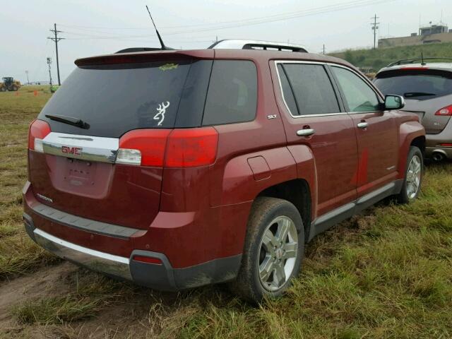 2GKALWEKXC6364225 - 2012 GMC TERRAIN BURGUNDY photo 4