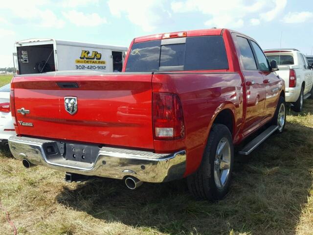 1C6RD6LT4CS207771 - 2012 DODGE RAM 1500 S RED photo 4